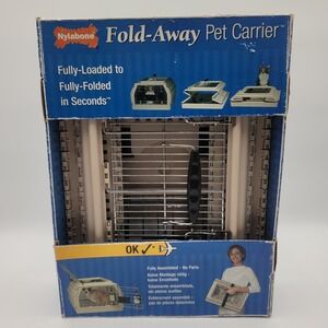 VTG Nylabone Fold-Away Pet Carrier New Old Stock Small Dog Cat Travel Crate 10#